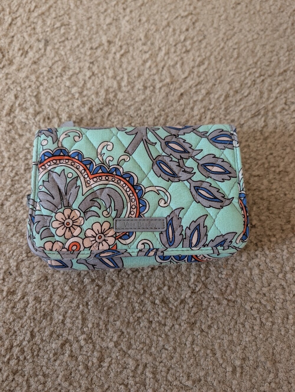 Vera Bradley Quilted Floral Wallet - Mint Green
